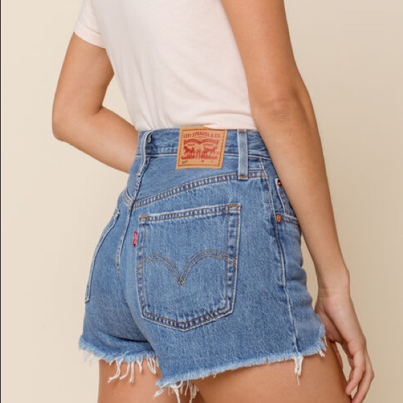 Levi's Pants - LEVI’S 501 High Waisted Distressed Denim Shorts